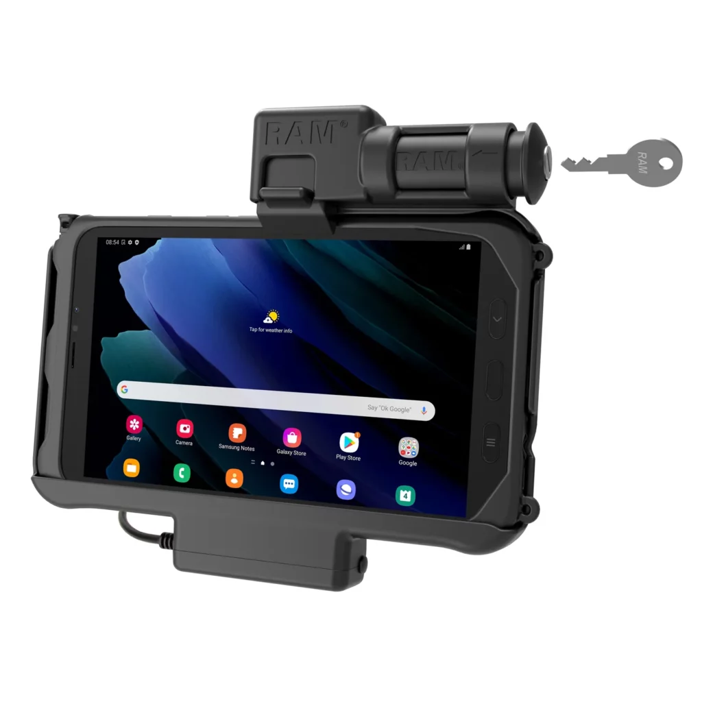 Key Tab Lock RAM® Key Locking Powered Dock voor Samsung Tab Active3 & Tab Active2 ...